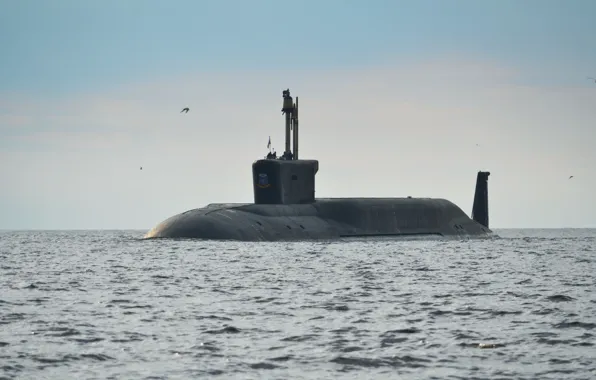 Picture underwater, cruiser, atomic, the project 955, Yuri Dolgoruky