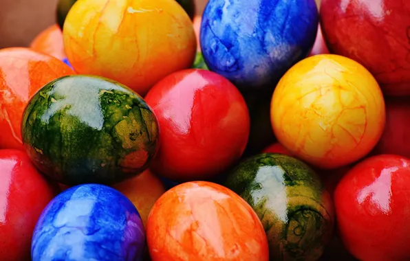 Picture colorful, Easter, rainbow, Easter, eggs, decoration, Happy, the painted eggs