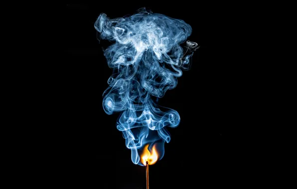 Picture fire, flame, smoke, match