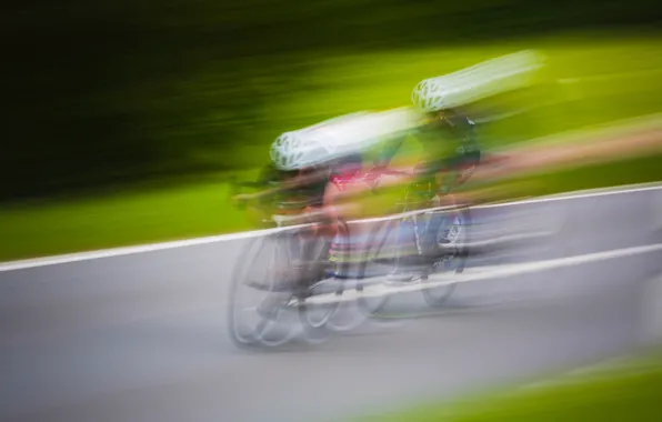 Picture road, bike, race, speed, cyclists, athletes, bikes, dynamics