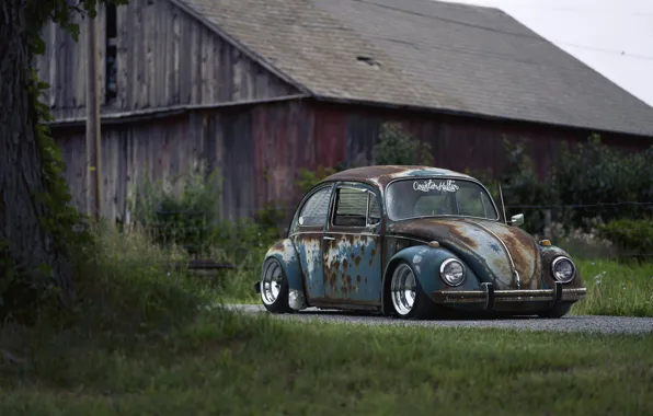 Picture Volkswagen, Old, Beetle, Rusty