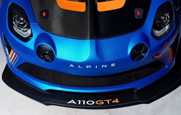 Picture racing car, front view, 2018, Alpine, GT4, A110