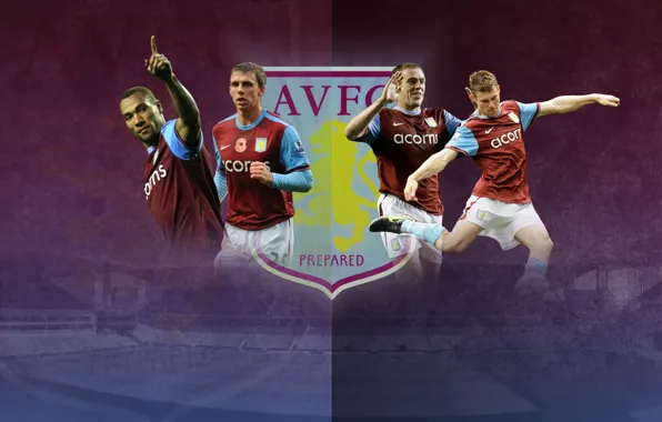 Picture wallpaper, sport, logo, stadium, football, players, Aston Villa FC, Villa Park