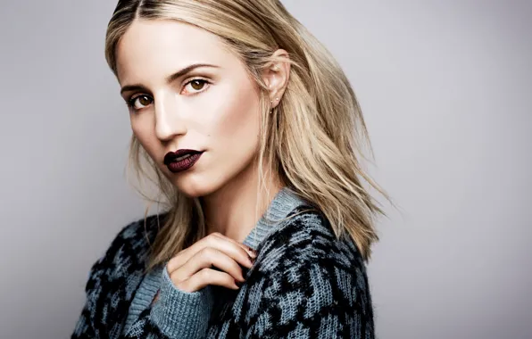 Picture background, model, portrait, makeup, actress, hairstyle, blonde, photoshoot, 2013, Dianna Agron, jumper, Justin Coit, Byrdie, …