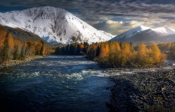 Picture nature, river, mountain
