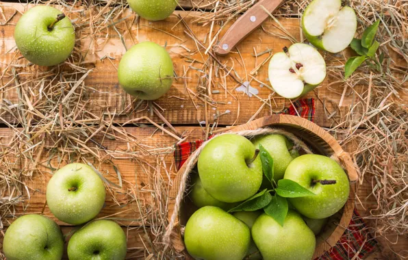 Picture background, apples, green, bowl