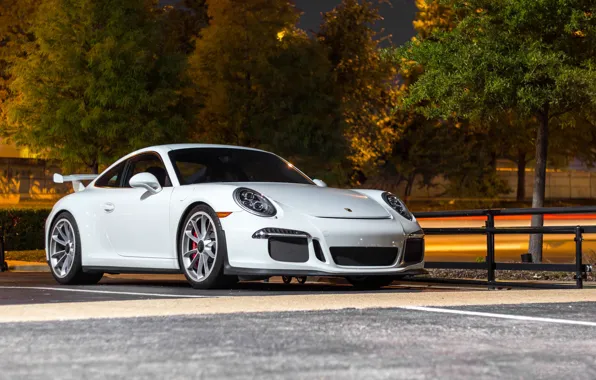 Picture Porsche, GT3, Night, White, 991