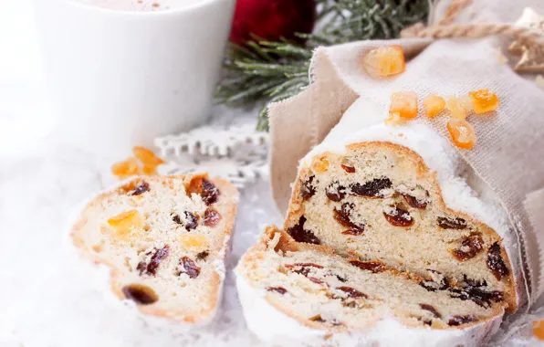Picture coffee, Christmas, pie, Christmas, cakes, coffee, raisins, pie, baking, dried fruits