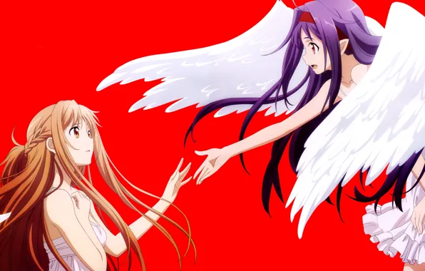 Picture game, anime, wings, angel, asian, friends, manga, japanese, Sword Art Online, oriental, asiatic, powerful, strong, …