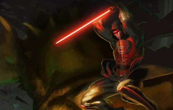 Picture Star Wars, sword, sith lord, man, Darth Revan, sith, strong, light saber, Star Wars: Knights …