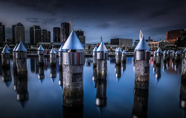 Picture night, the city, Melbourne, Docklands