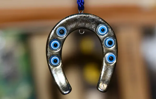 Picture eyes, macro, background, horseshoe, guardian, from the evil eye