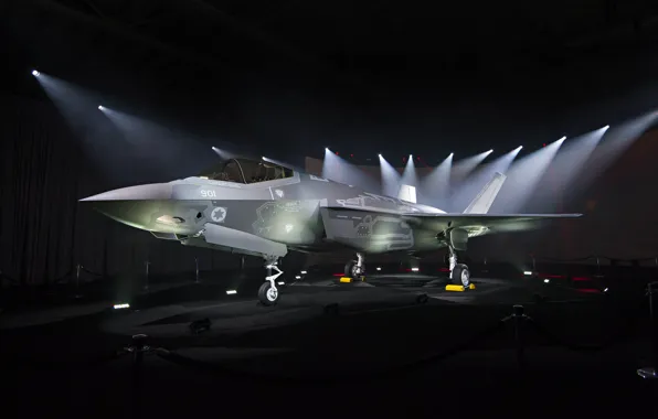 Picture background, exhibition, fighter-bomber, F-35