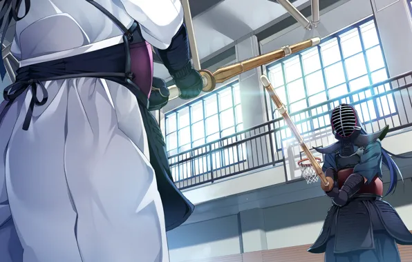 Picture sport, two, Grisaia: Phantom Trigger, wooden sword