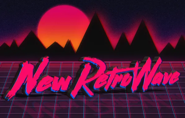 Picture The sun, Mountains, Music, Neon, Background, Electronic, Synthpop, VHS, Darkwave, Synth, Retrowave, Synth-pop, Sinti, Synthwave, …