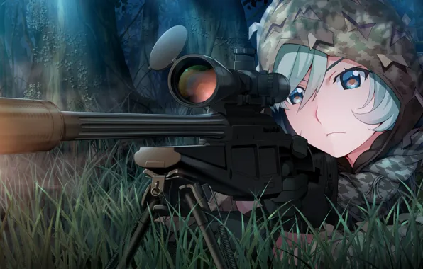Picture weapons, anime, shooter, Grisaia: Phantom Trigger
