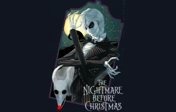 Picture dog, spirit, frame, art, skeleton, Jack, The nightmare before Christmas, Jack - conqueror of the …