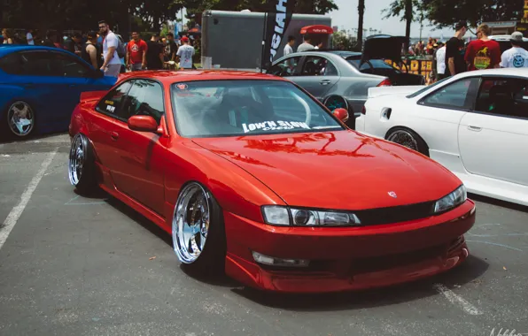 Picture tuning, nissan, red, japan, Nissan, tuning, silvia, Sylvia, s14