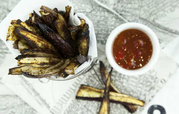 Picture Food, Eggplant fries, Fried eggplant