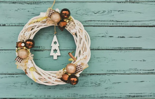Picture decoration, New Year, Christmas, christmas, wreath, wood, merry christmas, decoration, xmas, wreath