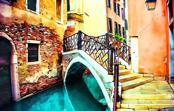 Picture Figure, Italy, Venice, Art, Art, Italy, Bridge, Venice, Italia, Venice, The bridge