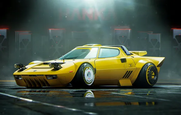 Picture Yellow, Lancia, Tuning, Future, Stance, Stratos, by Khyzyl Saleem