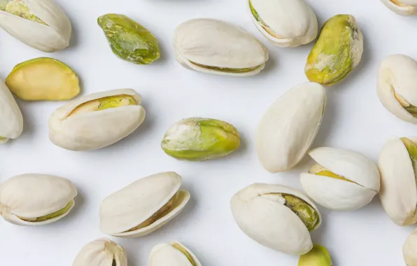 Picture white background, nuts, nuts, pistachios, pistachio