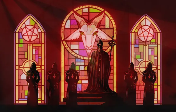 Picture Church, ghost, the altar, art, band, Baphometh, occult, Nameless Ghouls, the occult, Papa Emeritus