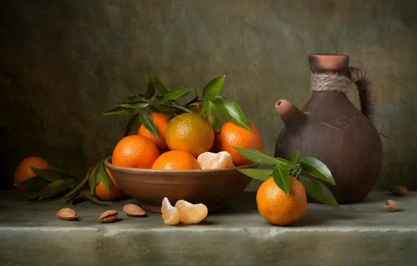 Picture citrus, slices, tangerines