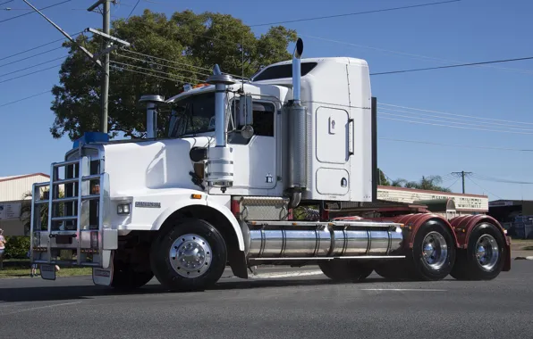 Picture White, Street, Kenworth, trac