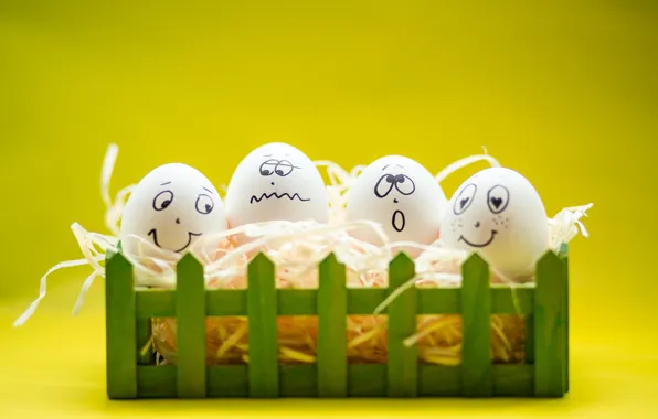Picture eggs, smile, Easter, smile, spring, Easter, eggs, funny, decoration, Happy, tender
