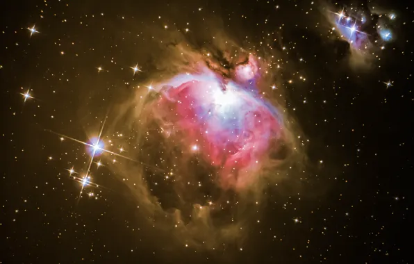 Picture space, stars, is, The Orion Nebula, below, Belt Of Orion, Orion nebula