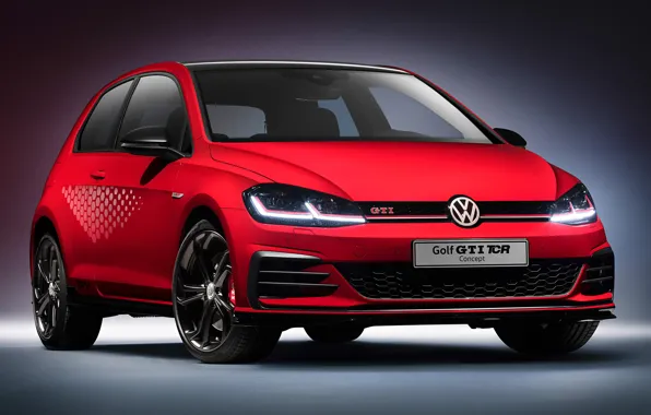 Picture Concept, red, Volkswagen, Golf, GTI, 2018, TCR