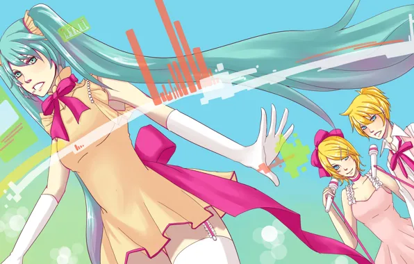Picture music, girls, hair, anime, art, guy, Vocaloid, Vocaloid, characters