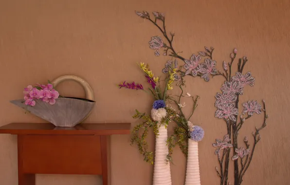 Picture wall, flower, interior, decoration, artifical