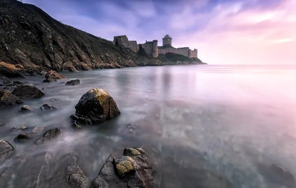 Picture stones, castle, shore, fortress, The côtes-d'armor, Côtes-d'armor