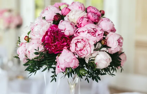 Picture Flowers, Bouquet, Peonies