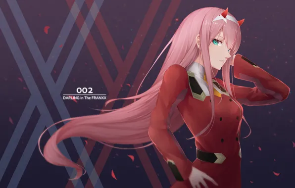 Picture girl, background, anime, Darling in the FranXX