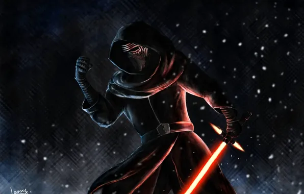Picture fan art, Kylo Ren, Star wars.Episode VII:the force awakens, Dark side of the Force