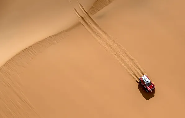 Picture Sand, Mini, Sport, Desert, Speed, Top, The view from the top, Rally, Dakar, Dakar, Rally, …