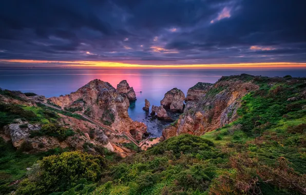 Picture coast, Portugal, Portugal, Algarve, Ponta da Piedade, Lagos