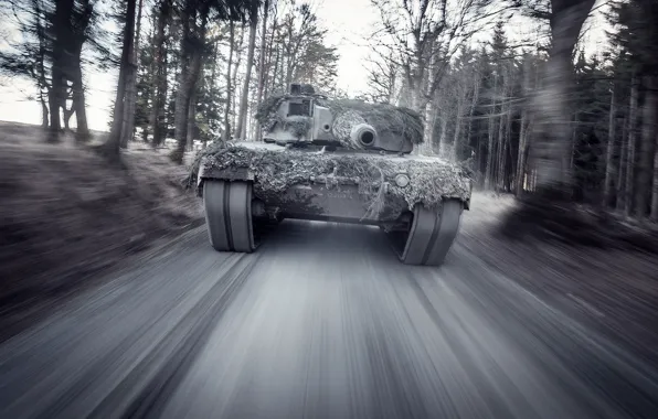 Picture speed, German, main, battle tank, Leopard 2