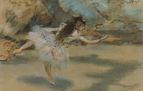 Picture girl, picture, ballet, Edgar Degas, Edgar Degas, Dancer Standing on Pointe