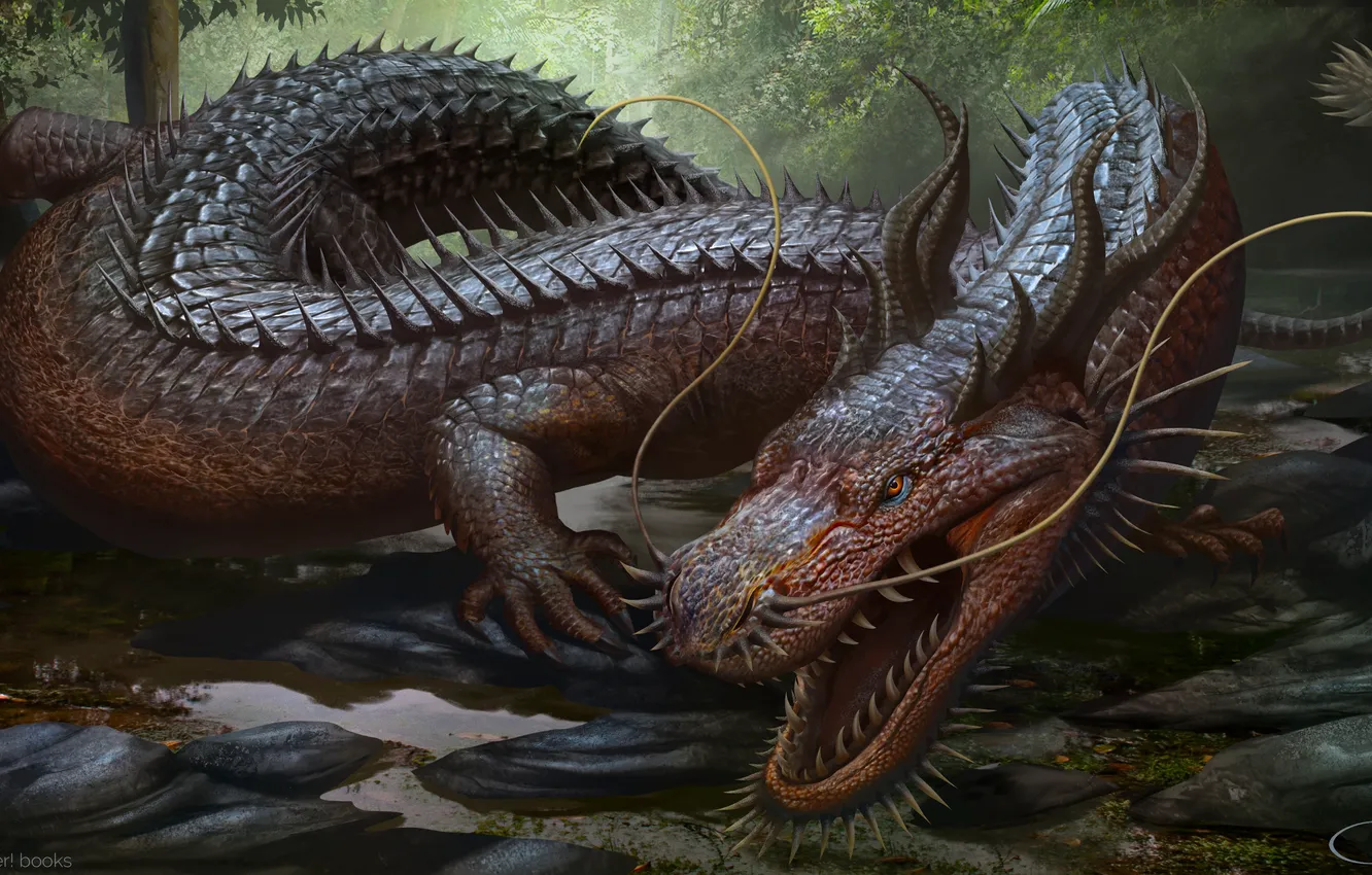 Wallpaper dragon, fang, by arvalis