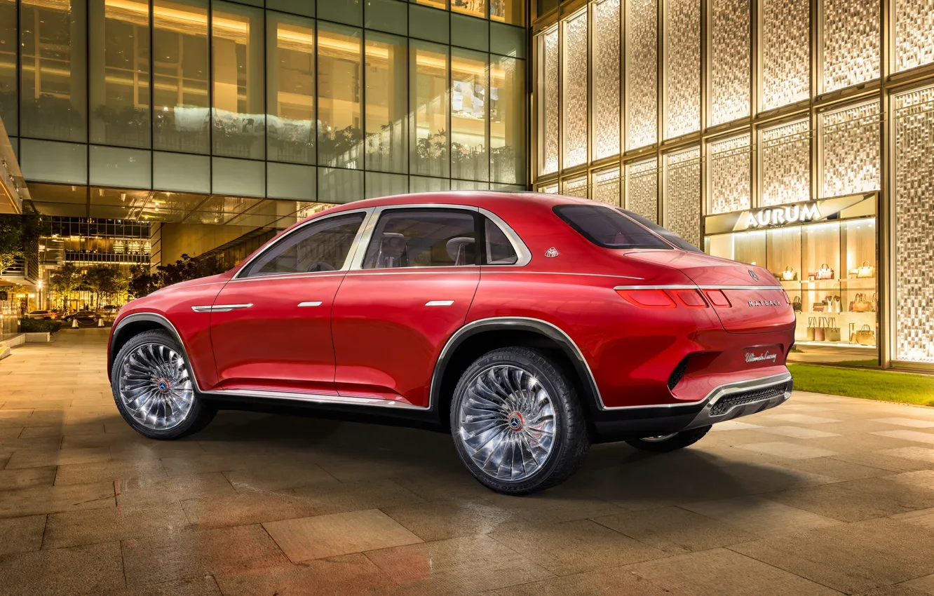 Photo wallpaper Mercedes-Benz, Vision, Maybach, rear view, 2018, Mercedes-Maybach, electrocreaser, Ultimate Luxury
