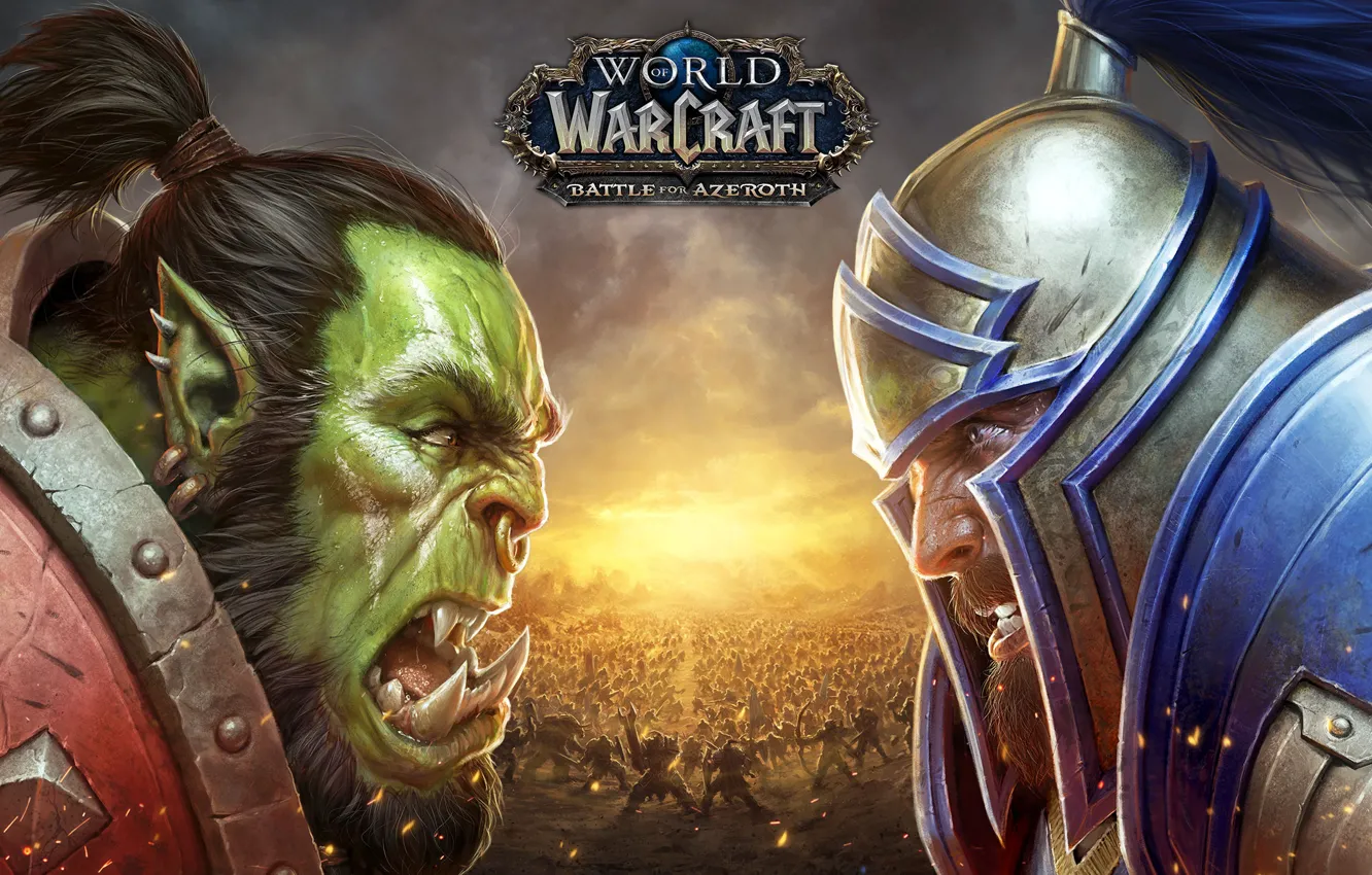 Wallpaper World of Warcraft, human, orc, Horde, Alliance, Battle for  Azeroth images for desktop, section игры - download