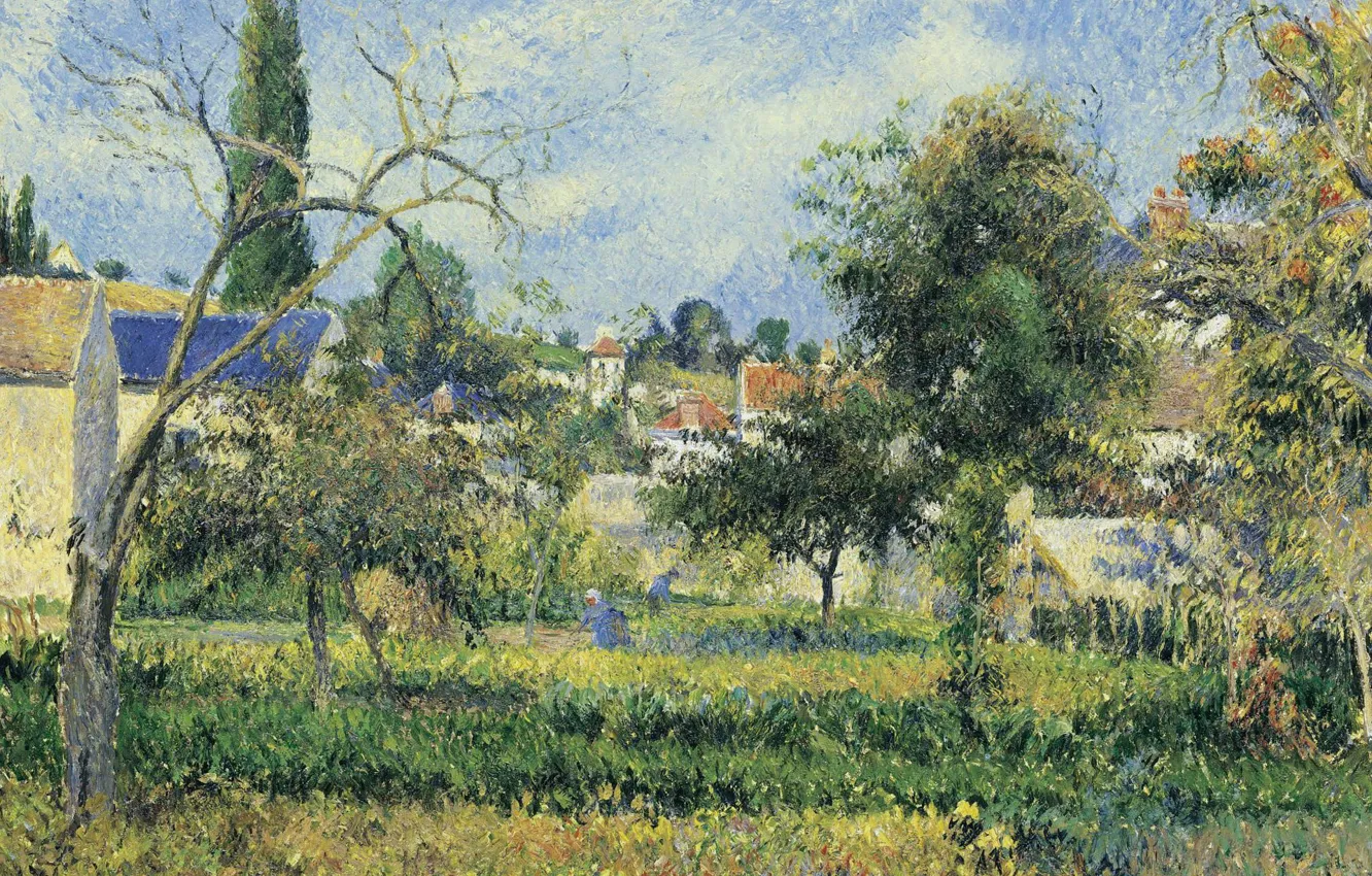 Wallpaper Landscape Picture Camille Pissarro The Garden Of The