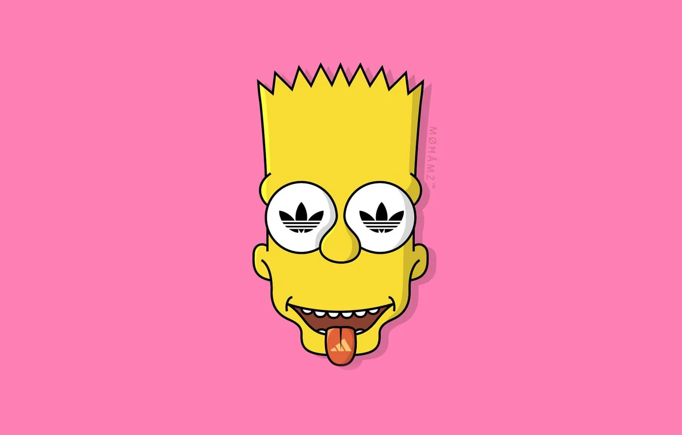 Wallpaper The Simpsons Minimalism Figure Language Face Adidas Simpsons Bart Art Adidas Cartoon The Simpsons Character Bart The Animated Series Show Images For Desktop Section Minimalizm Download