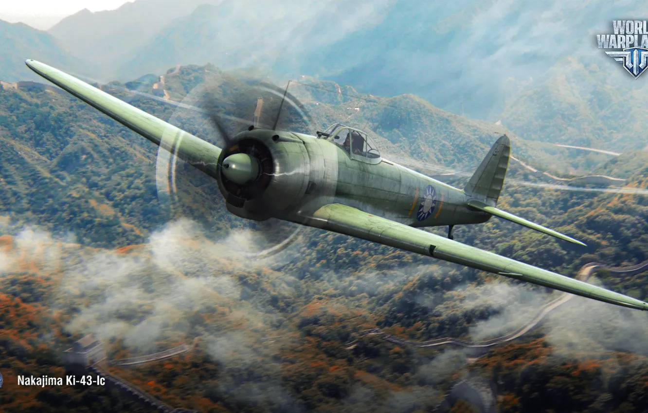 Photo wallpaper World of Warplanes, WoWp, Wargaming, Chinese fighter, Nakajima Ki-43-Ic