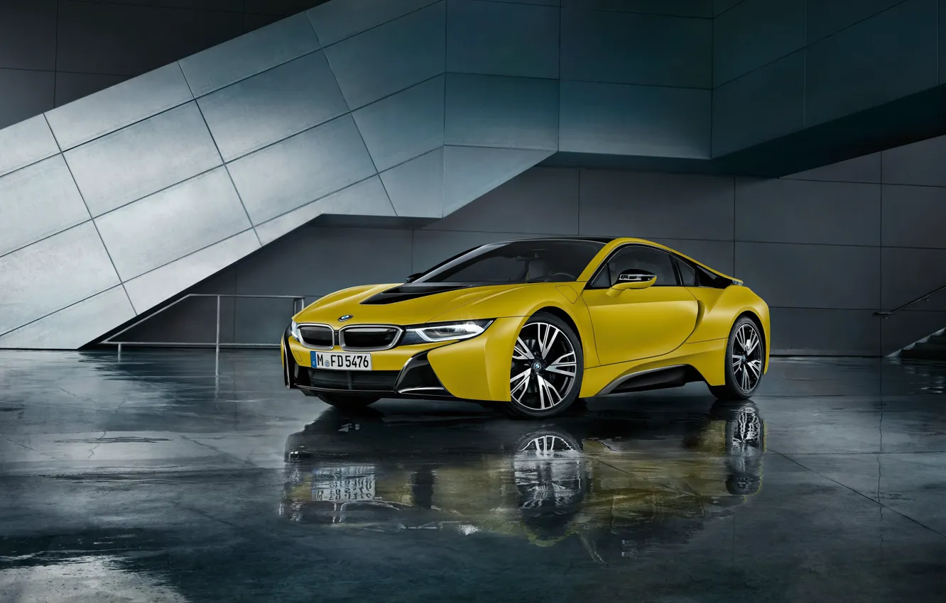 Photo wallpaper Yellow, BMW, Machine, Car, 2017, Yellow Edition